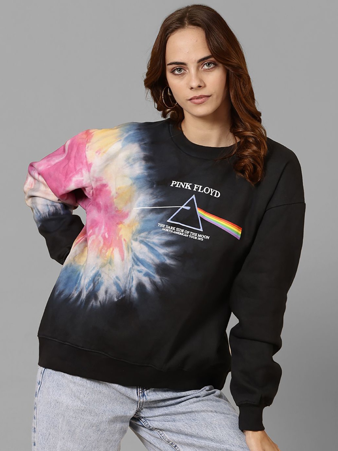 

Free Authority Women Pink Floyd Oversized Sweatshirt, Black