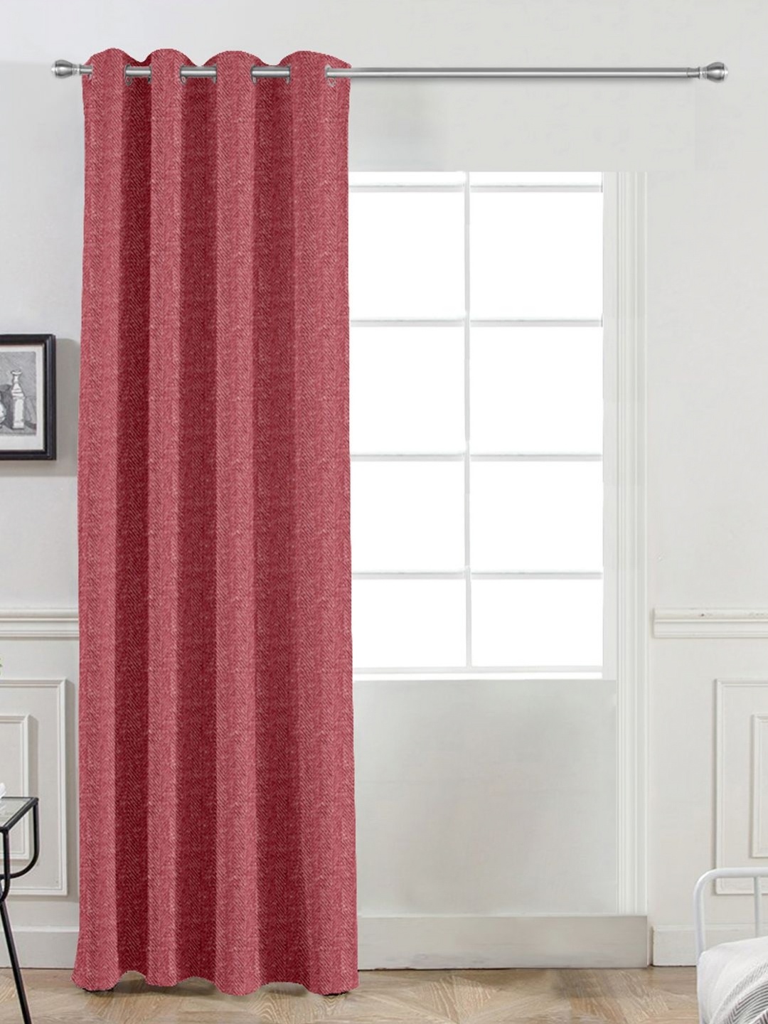 

Divine Casa Red Black Out Door Curtain
