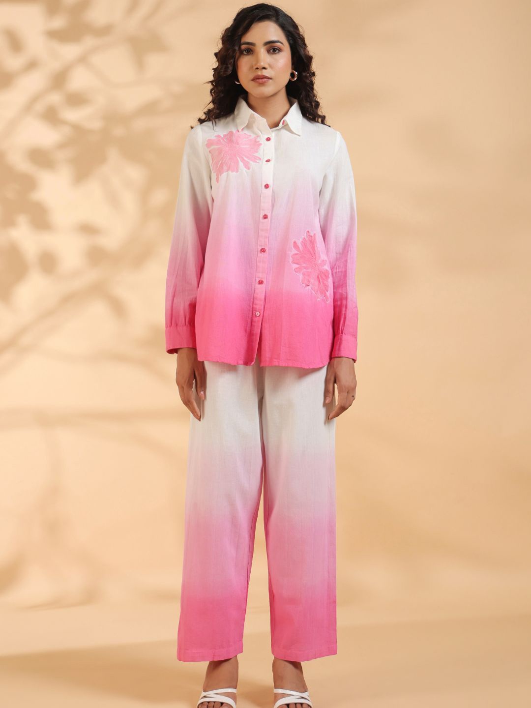 

Zolo Label Tie & Dye Shirt With Trouser, Pink
