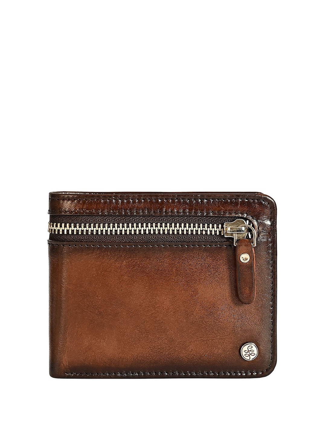 

Eske Men Leather Zip Around Wallet, Tan