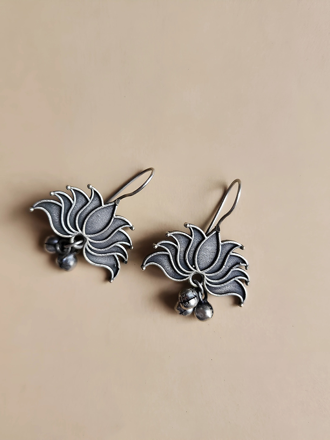

Sangria Silver Plated Oxidised Drop Earrings