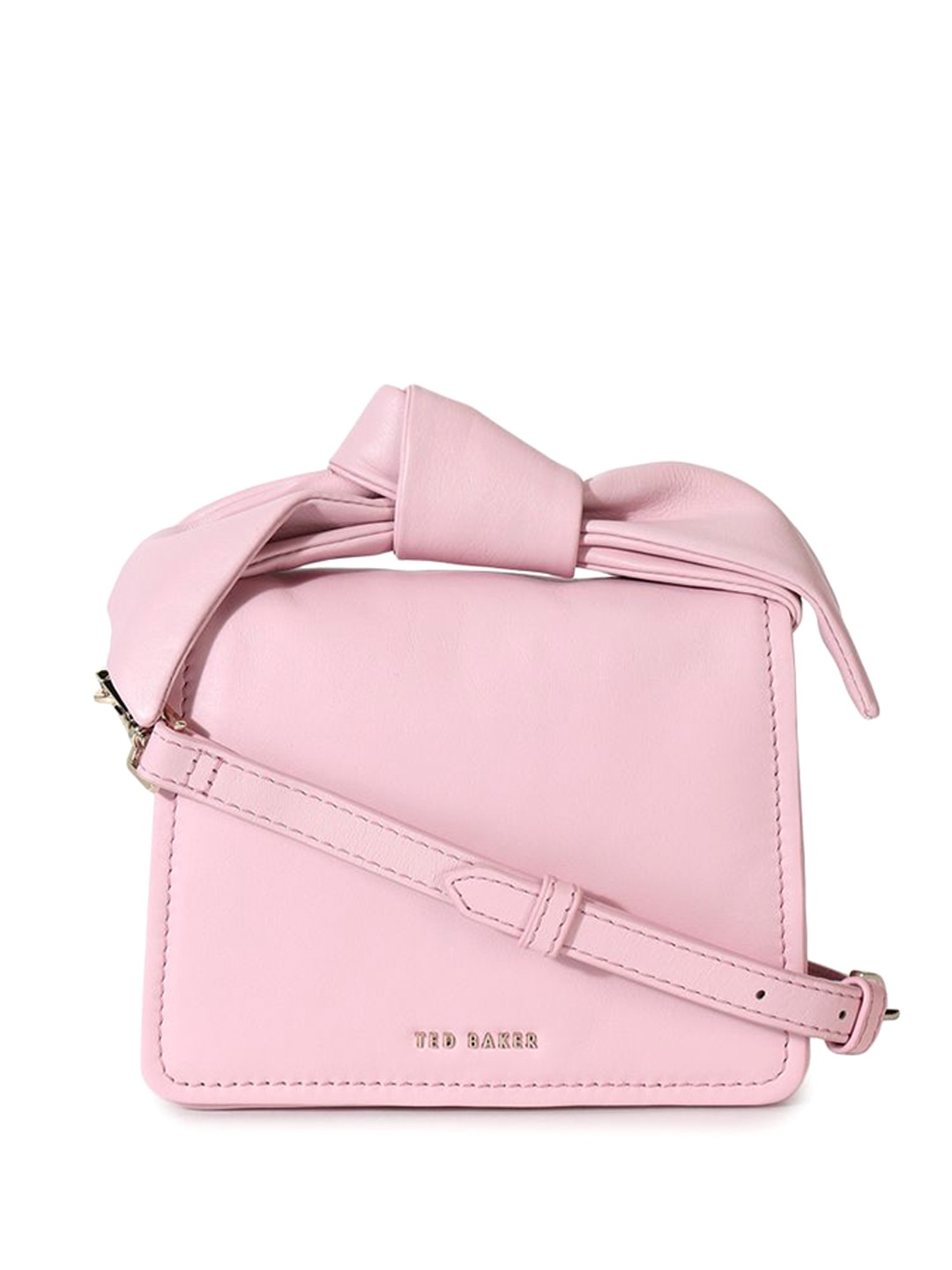 

Ted Baker Women Textured Structured Leather Handheld Bag, Pink