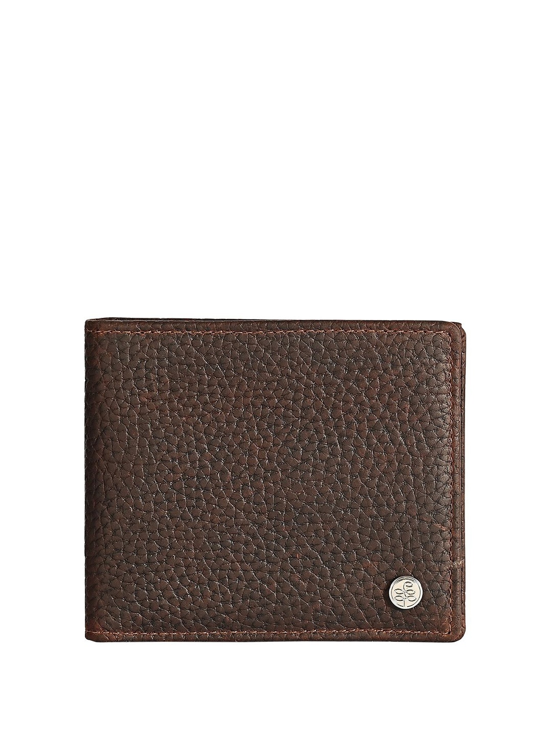 

Eske Men Textured Leather Two Fold Wallet, Brown