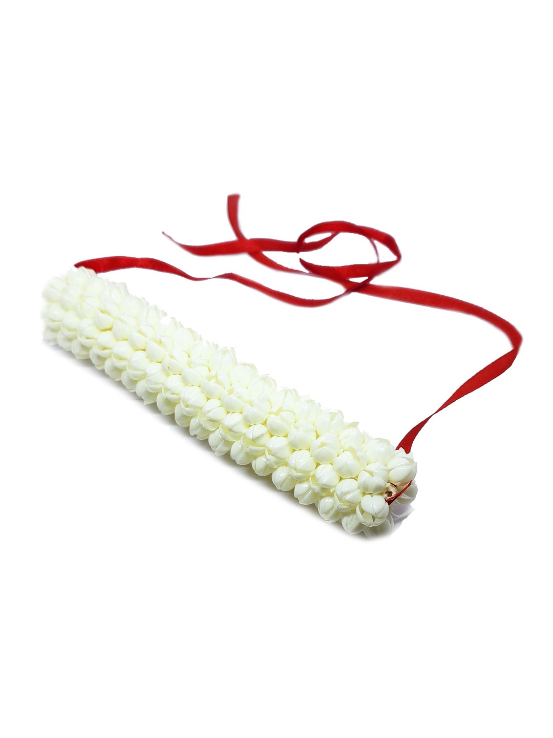 

Comet Busters Women Artificial Gajra Hair Tie, White