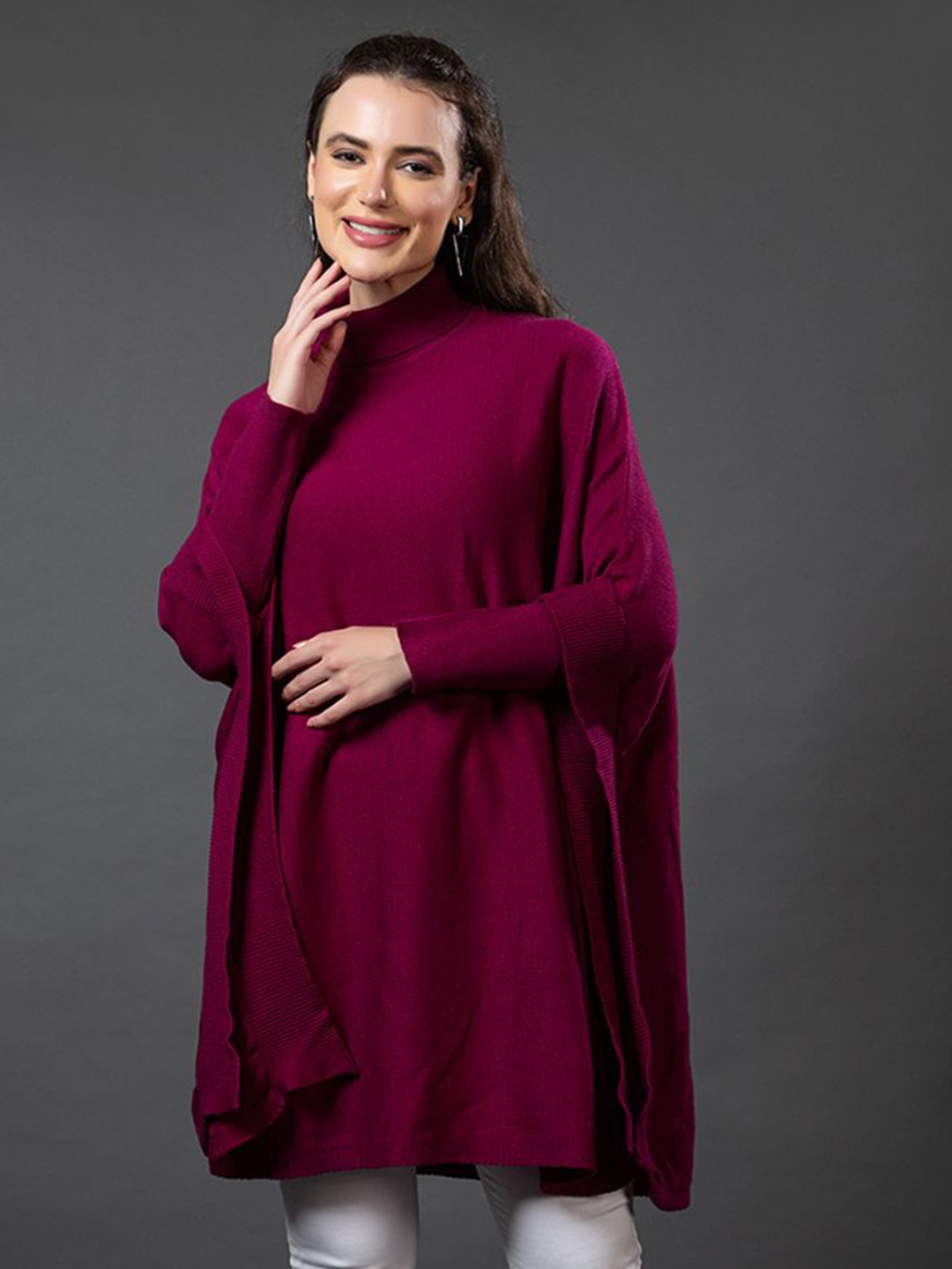 

Anouk Long Sleeves Lapel Shrug, Purple