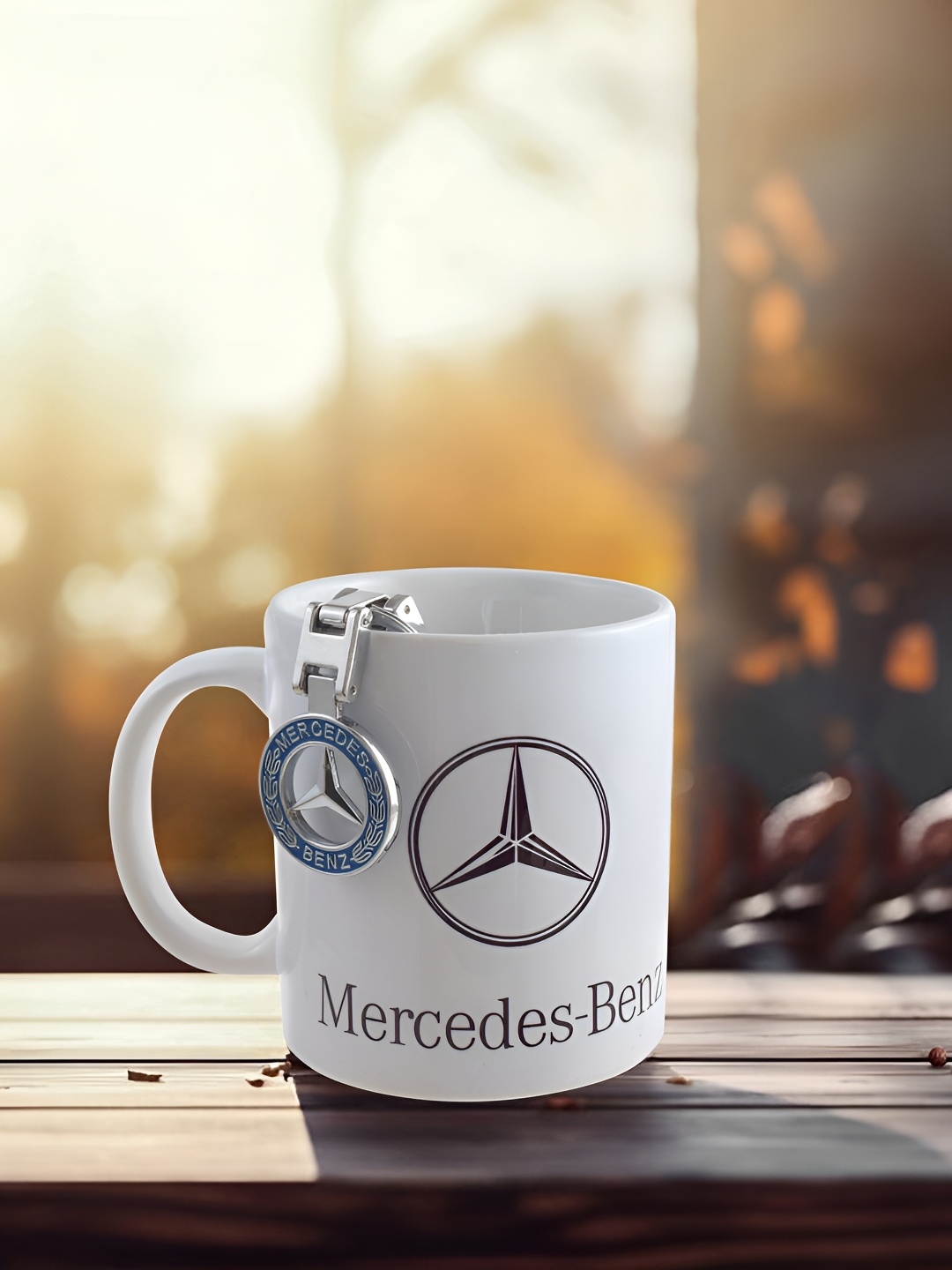 

MEMOIR White Printed Mug With Keychain