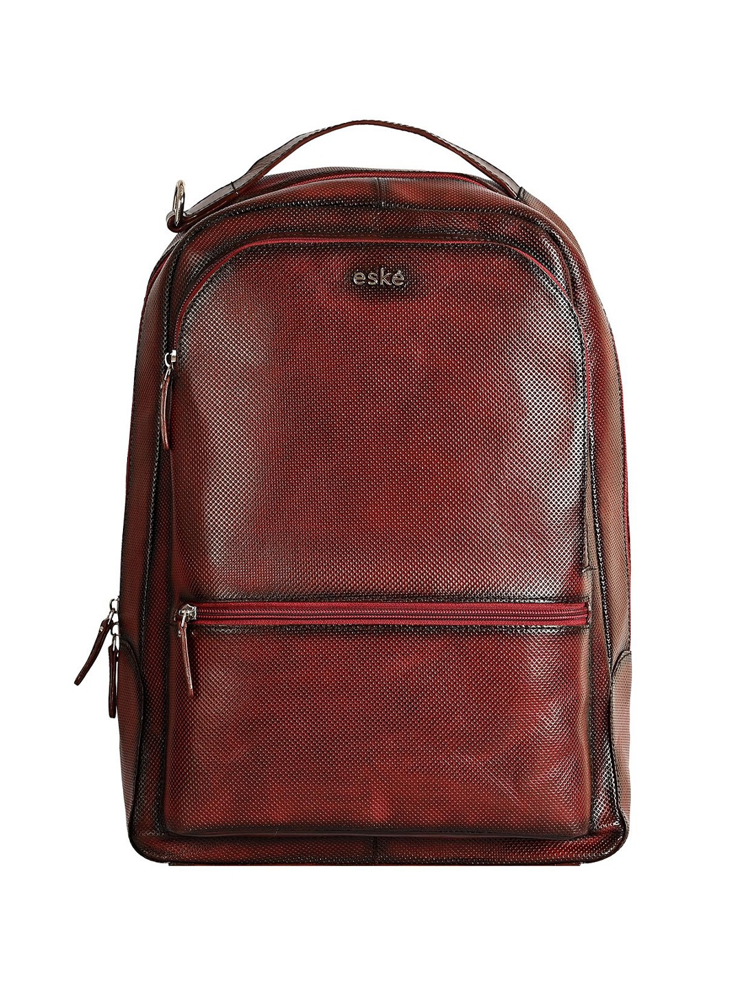 

Eske Unisex Textured Compression Straps Large Backpack, Maroon