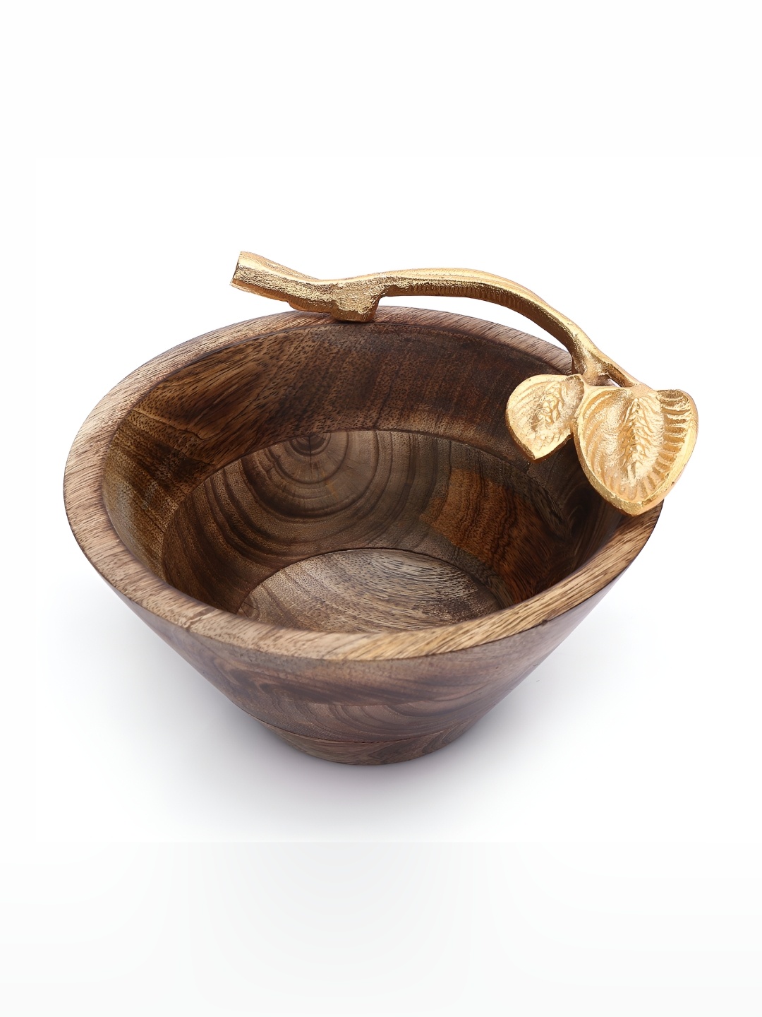 

Extreme Karigari Brown Glossy Wooden Decorative Bowl