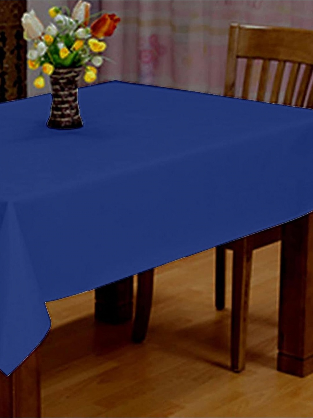 

Lushomes Blue Pure Cotton Table Cover