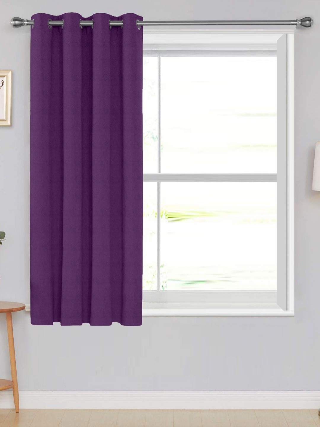 

Divine Casa Elegance Purple Black Out Window Curtain