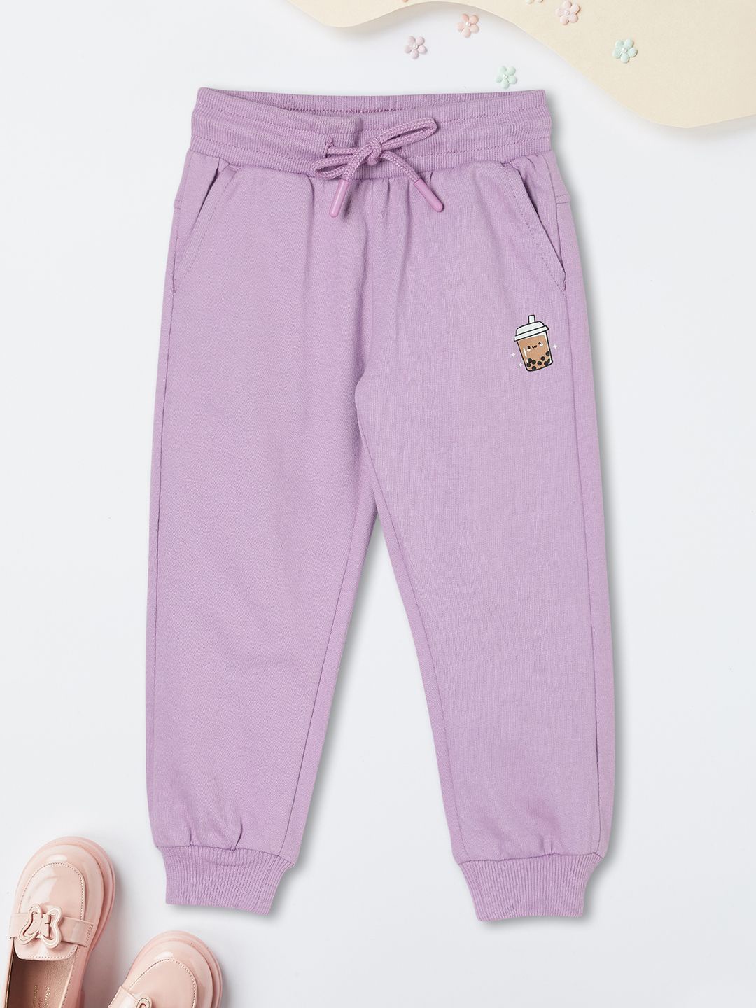 

max Girls Mid-Rise Joggers, Purple