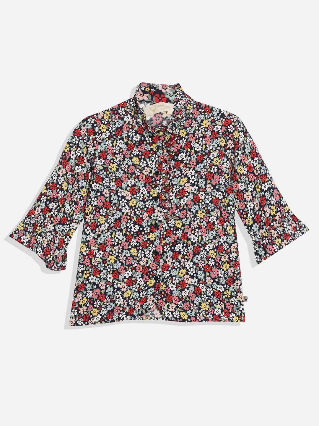 

Allen Solly Junior Girls Floral Printed Cotton Shirt Style Top, Multi