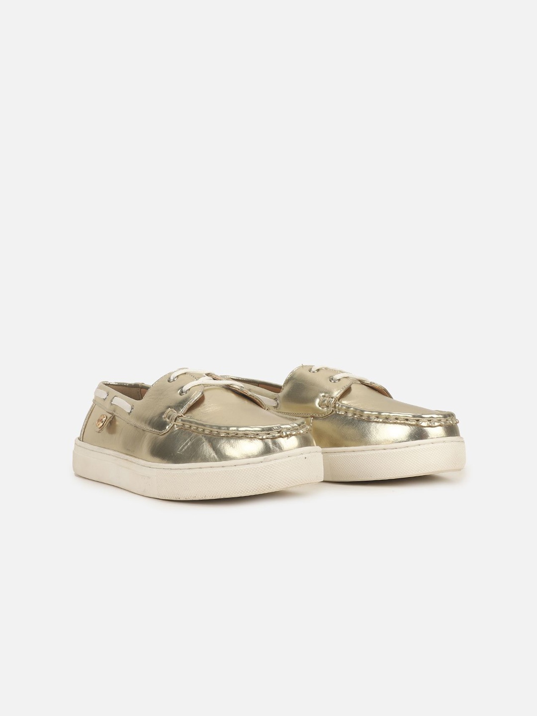 

Carlton London Women Round Toe Loafers, Gold