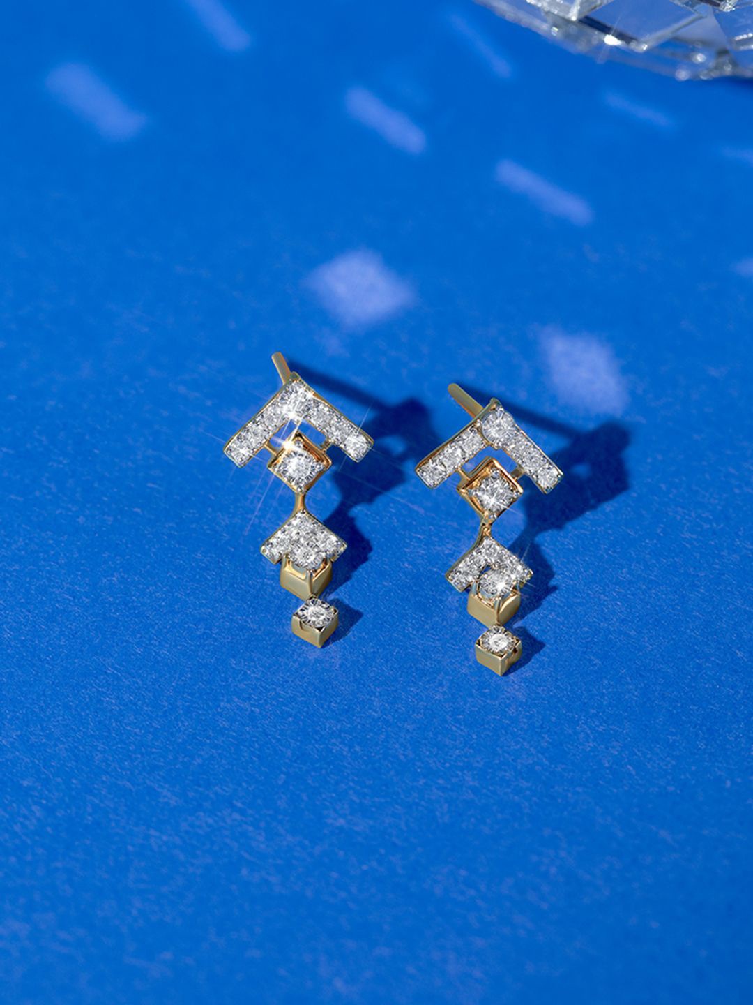 

Mia by Tanishq 14KT Gold & Diamond Drop Earrings