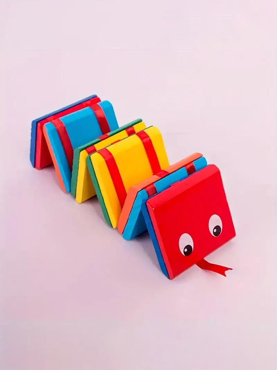 

MUREN Non-Allergic Caterpillar Cascade Blocks Non Toxic Activity Toys and Games, Red