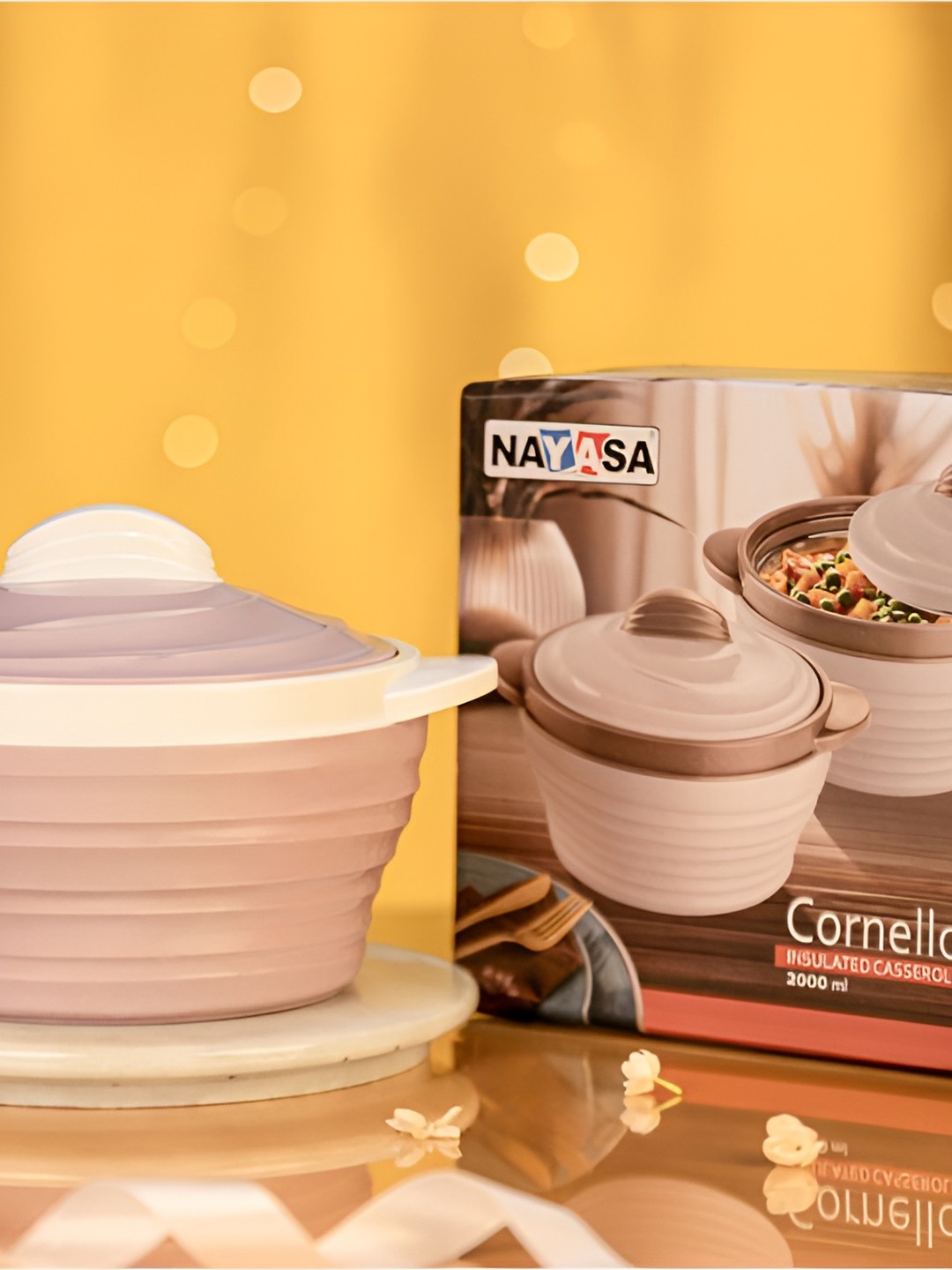 

Nayasa Cornello Purple Insulated Inner Stainless Steel Casserole - 1500ml
