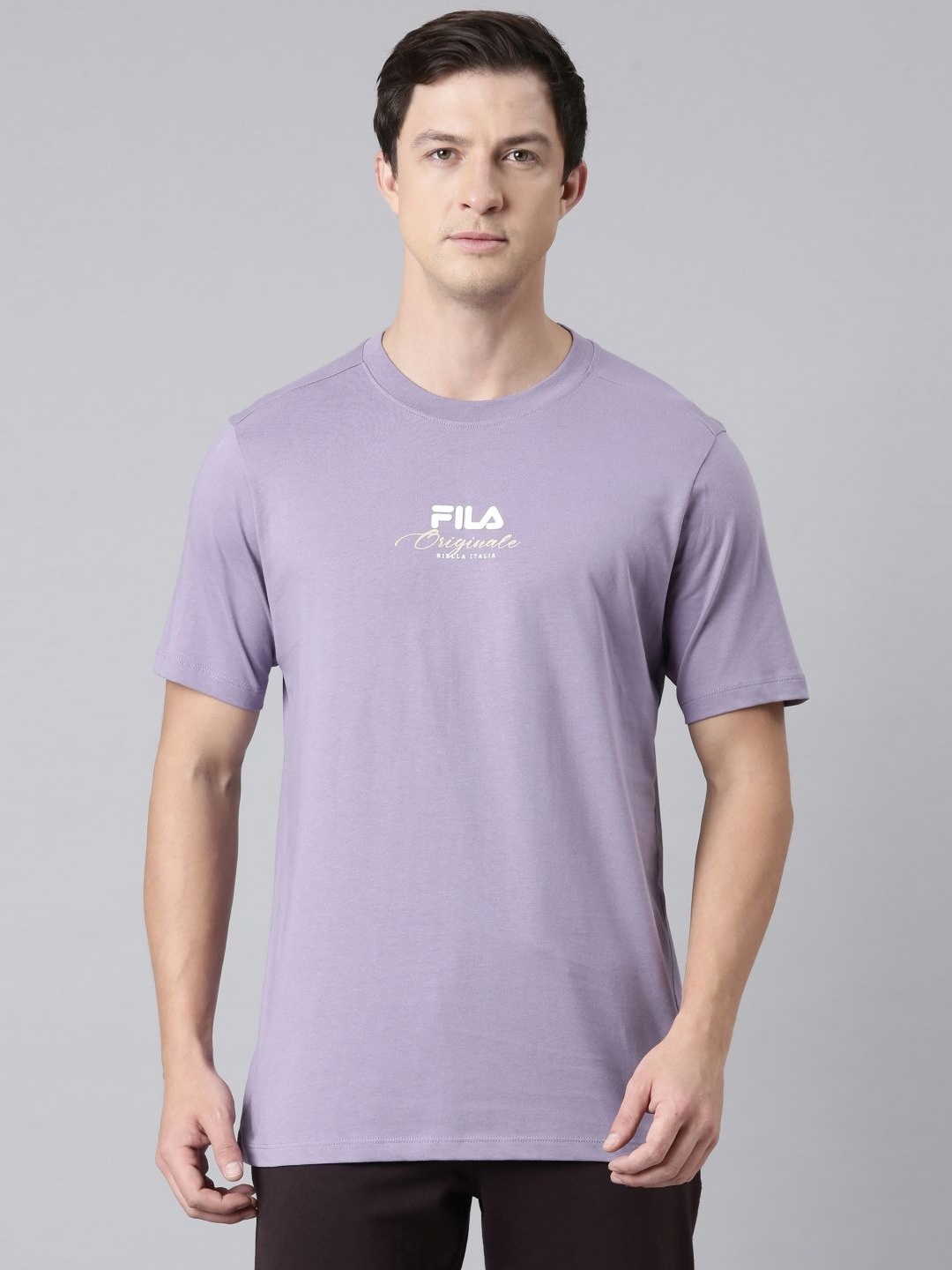 

FILA Men Typography Printed T-shirt, Violet