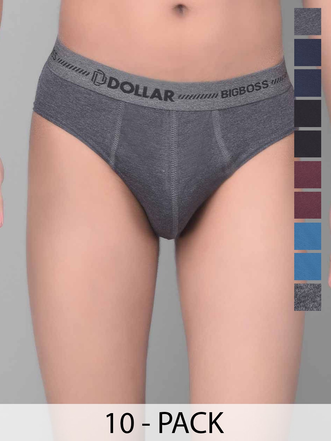 

Dollar Bigboss Boys Pack Of 10 Assorted Seamless Basic Briefs