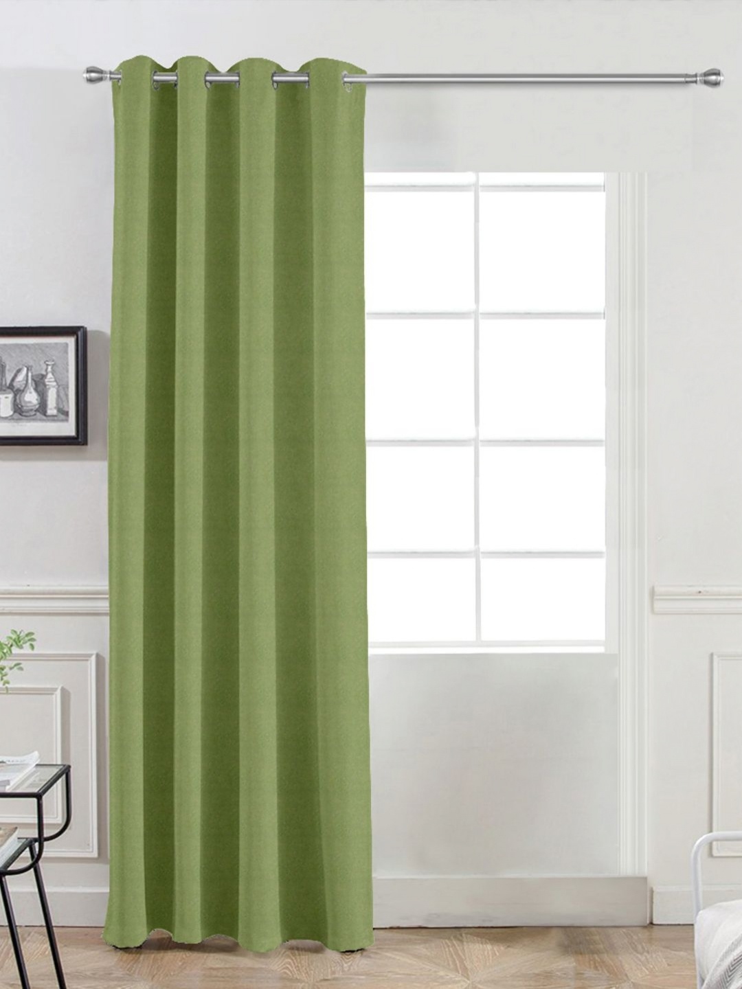 

Divine Casa Elegance Green Black Out Door Curtain