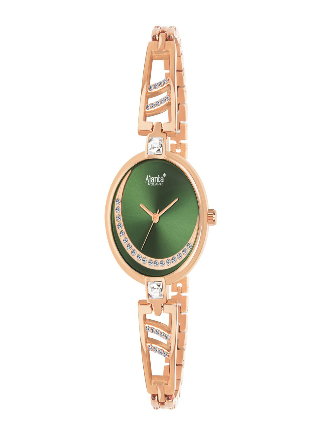 

Ajanta Quartz Women Dial & Stainless Steel Straps Analogue Watch AWC121ESL 3, Gold