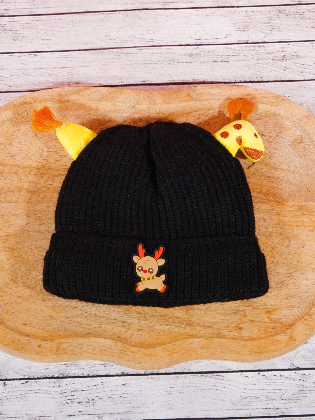 

DukieKooky Kids Woollen Beanie, Black