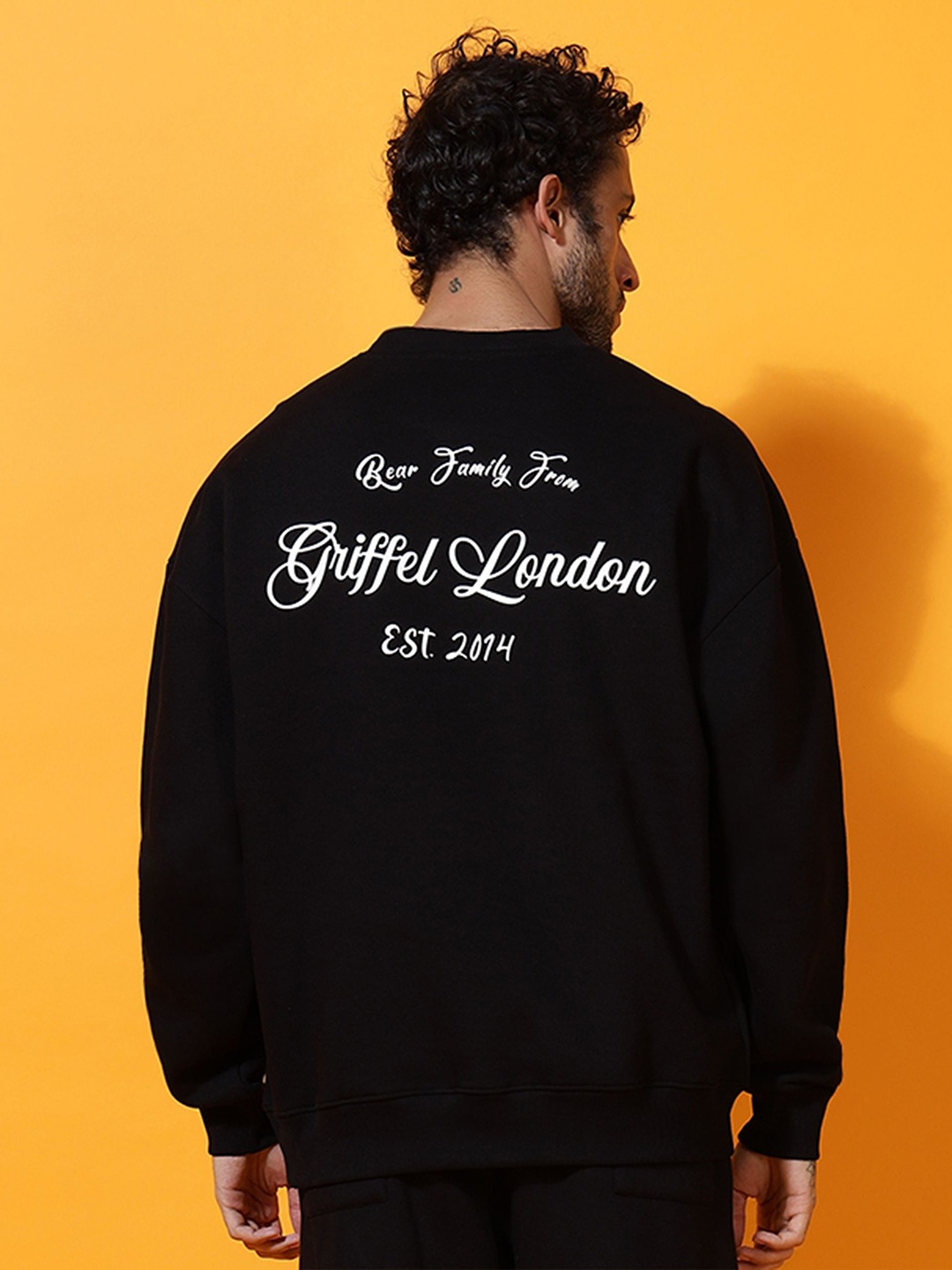 

GRIFFEL Men Printed Sweatshirt, Black