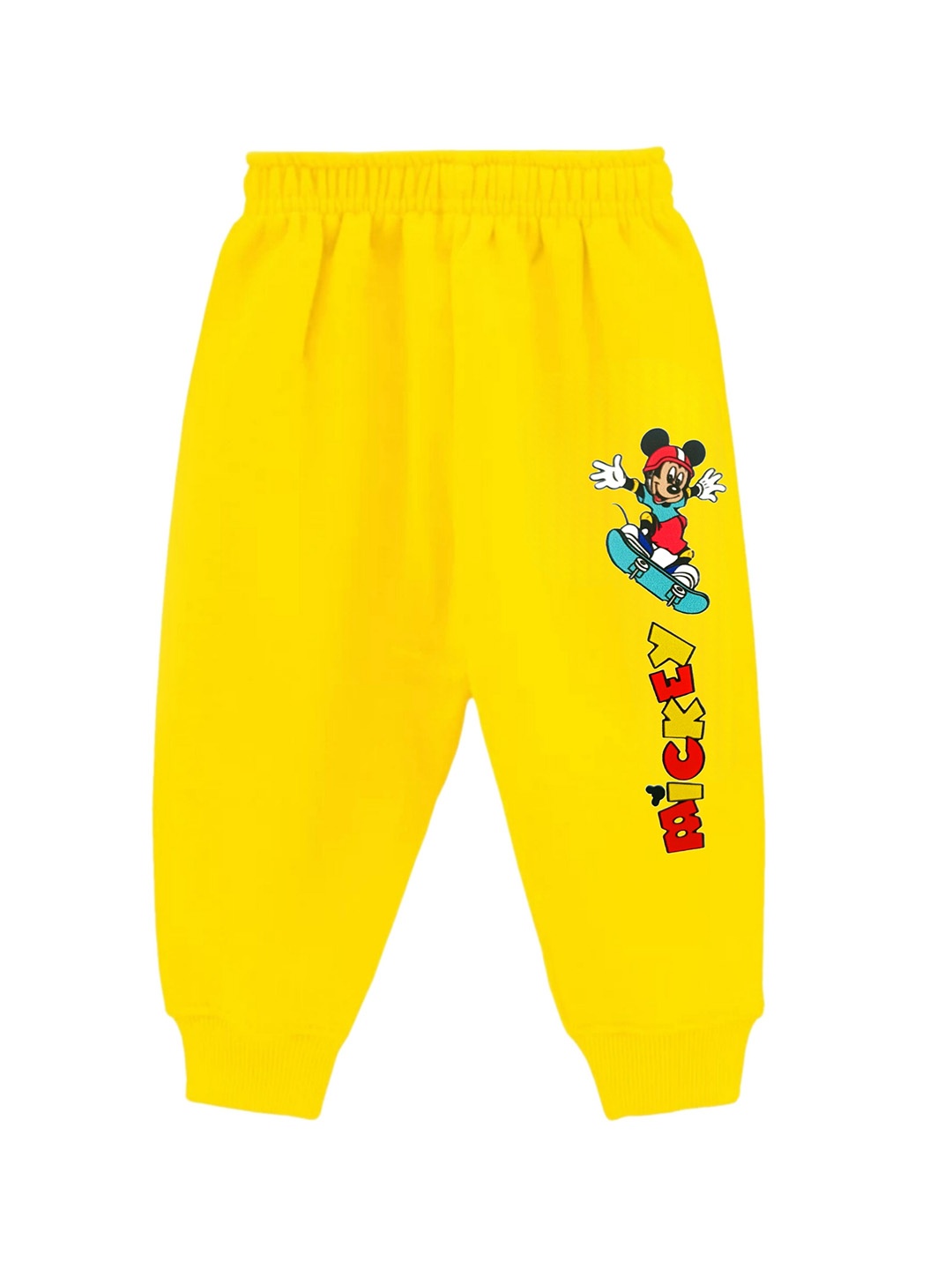 

FRENCH KLEIDER Kids Mickey Mouse Printed Cotton Jogger, Yellow