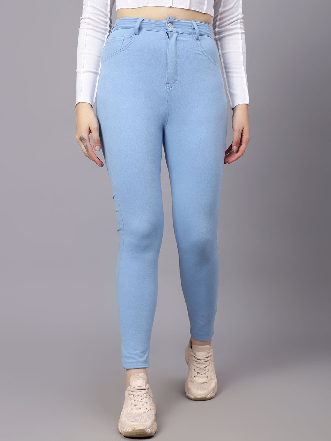 

Stylecast X Kotty Women Skinny Fit High-Rise Stretchable Jeans, Blue