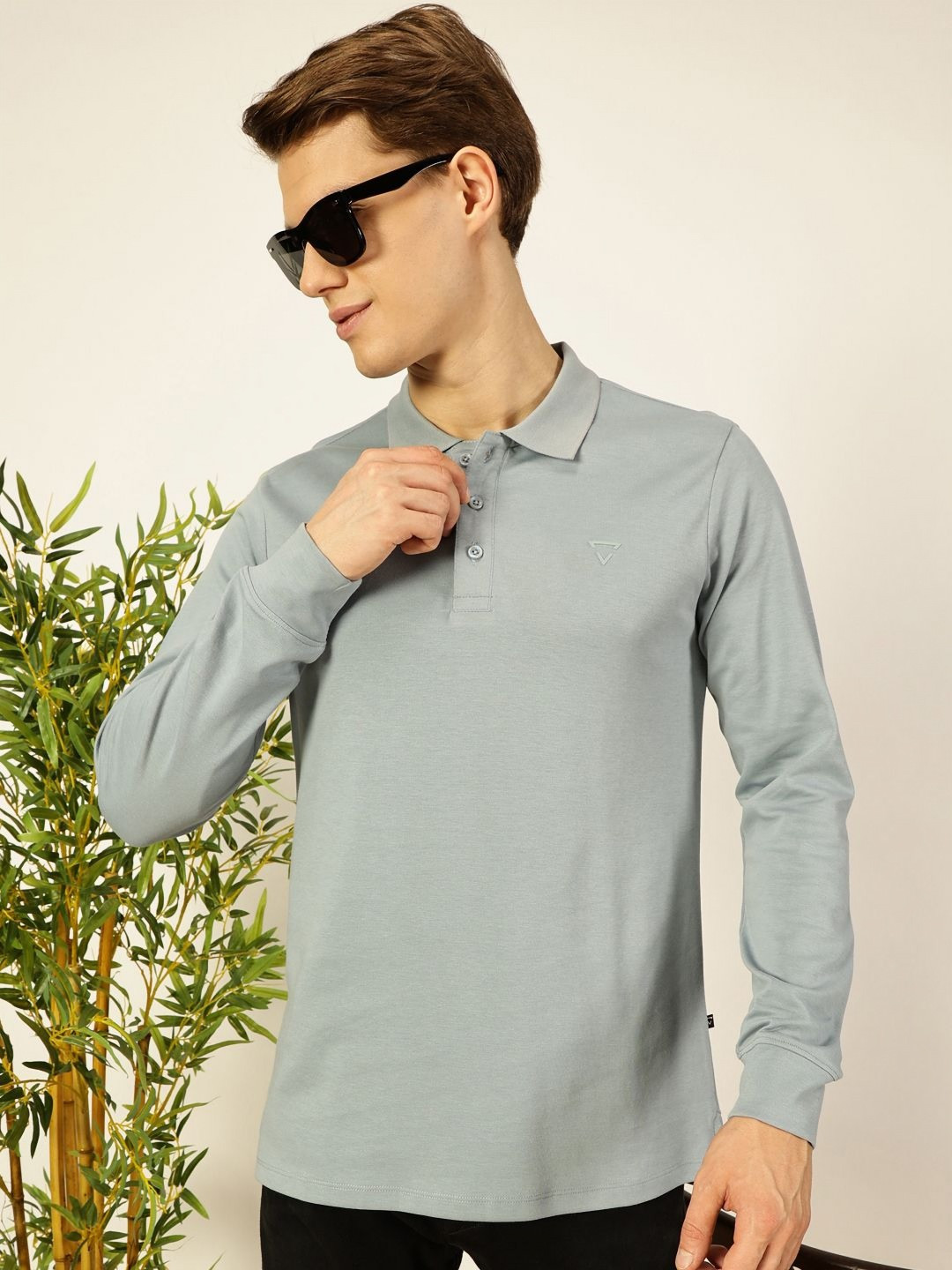 

Thomas Scott Men Polo Collar T-shirt, Grey