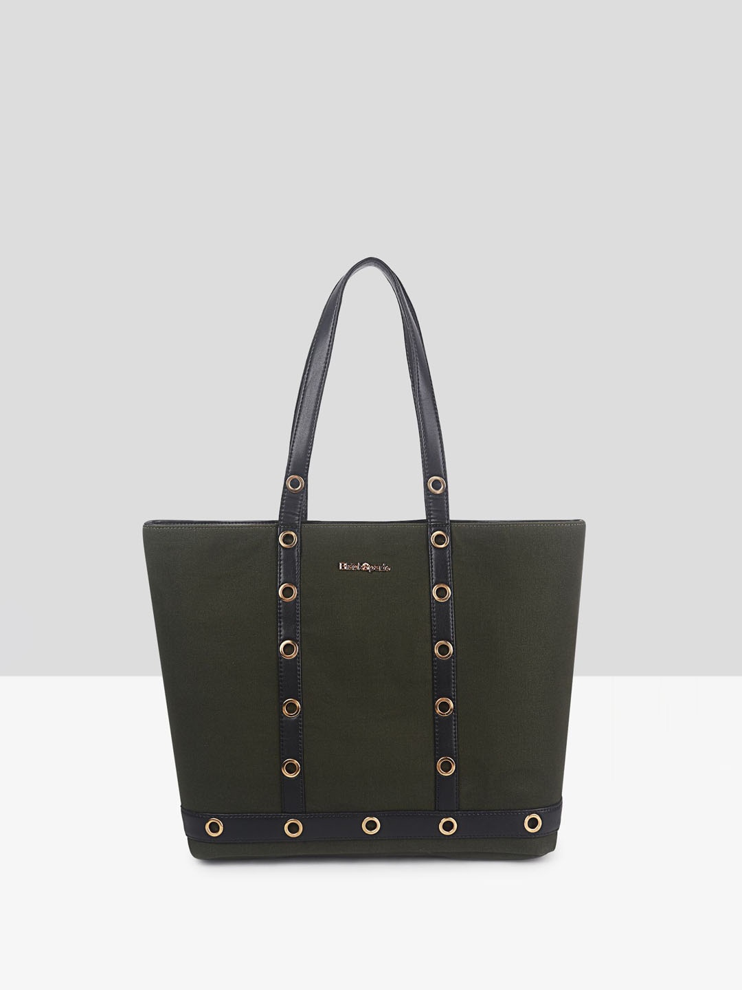 

Black Spade Women Solid Shopper Tote Bag, Olive