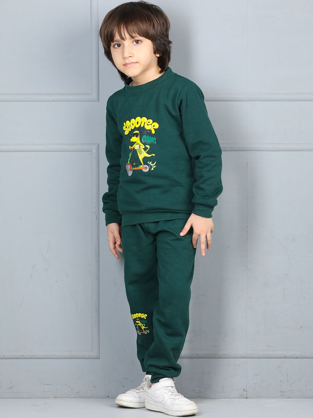 

Cutiekins Boys Printed Sweatshirt & Joggers Clothing Set, Sea green