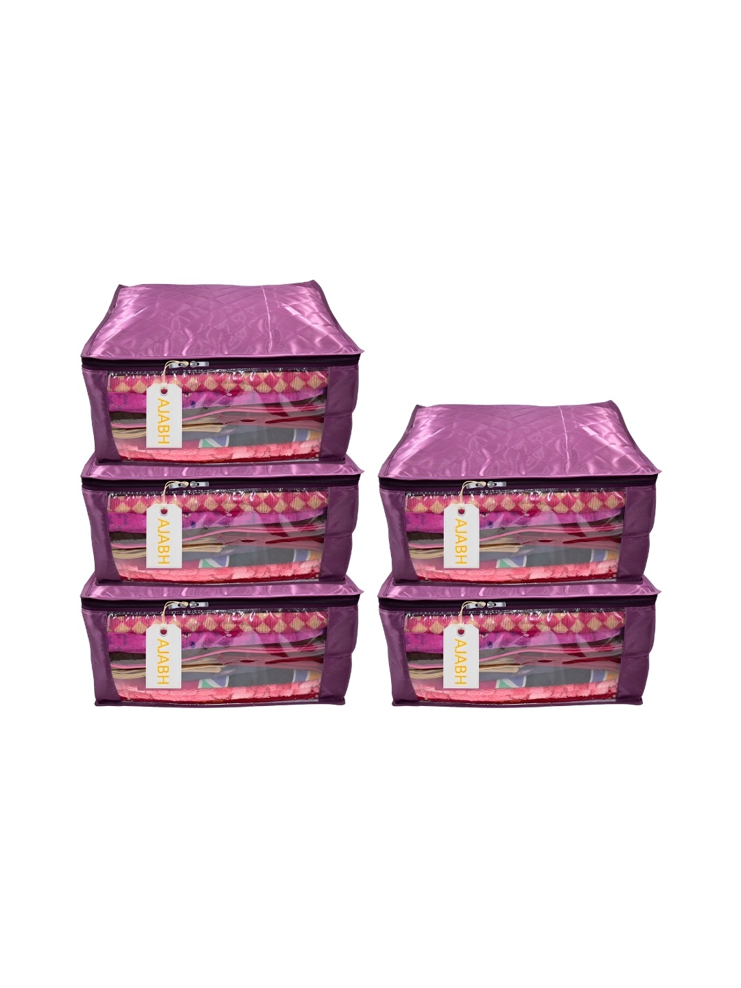 

Ajabh Purple Set of 5 Regular Multi-Utility Organisers