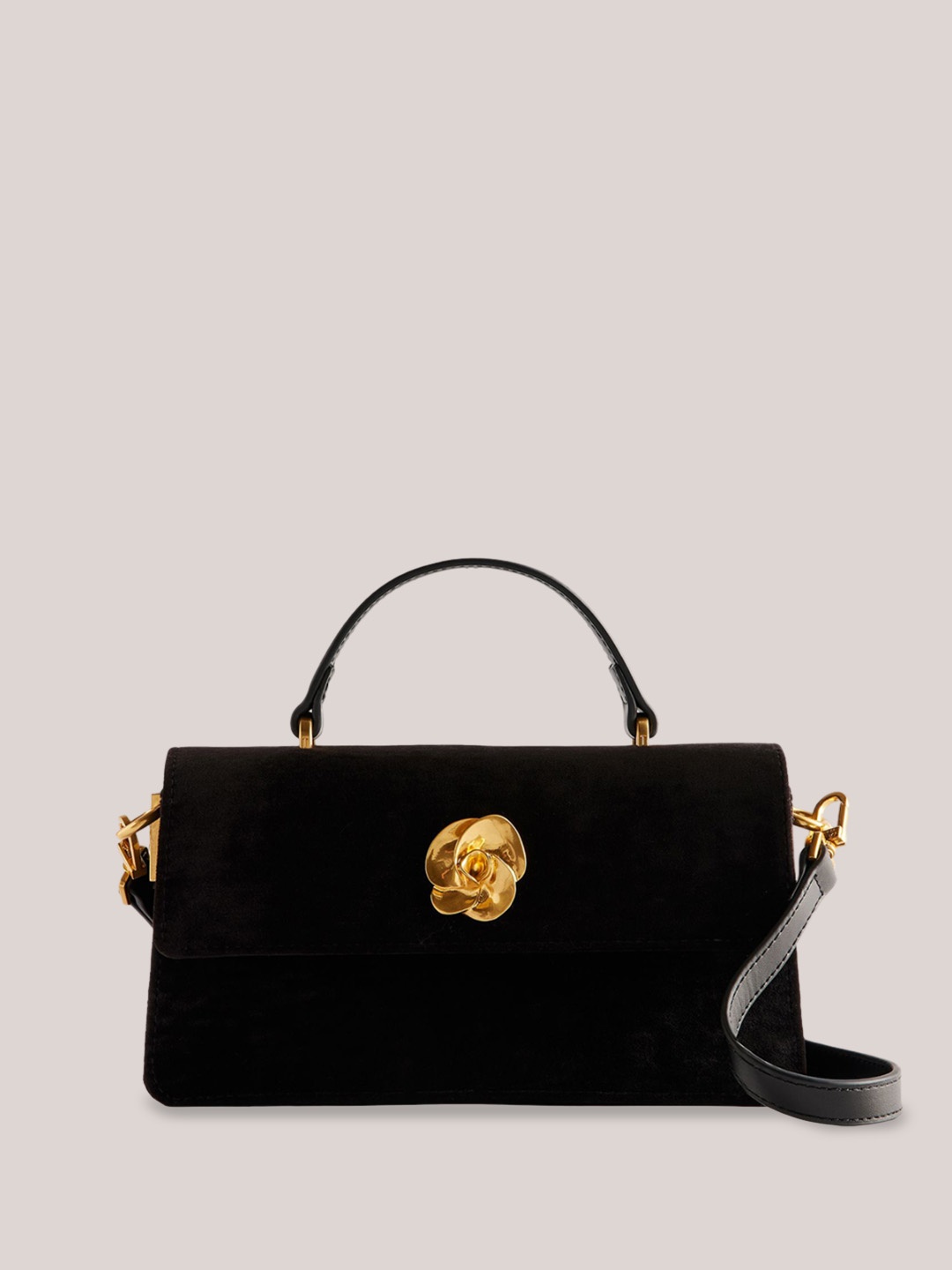 

Ted Baker Women Solid Structured Handheld Bag, Black