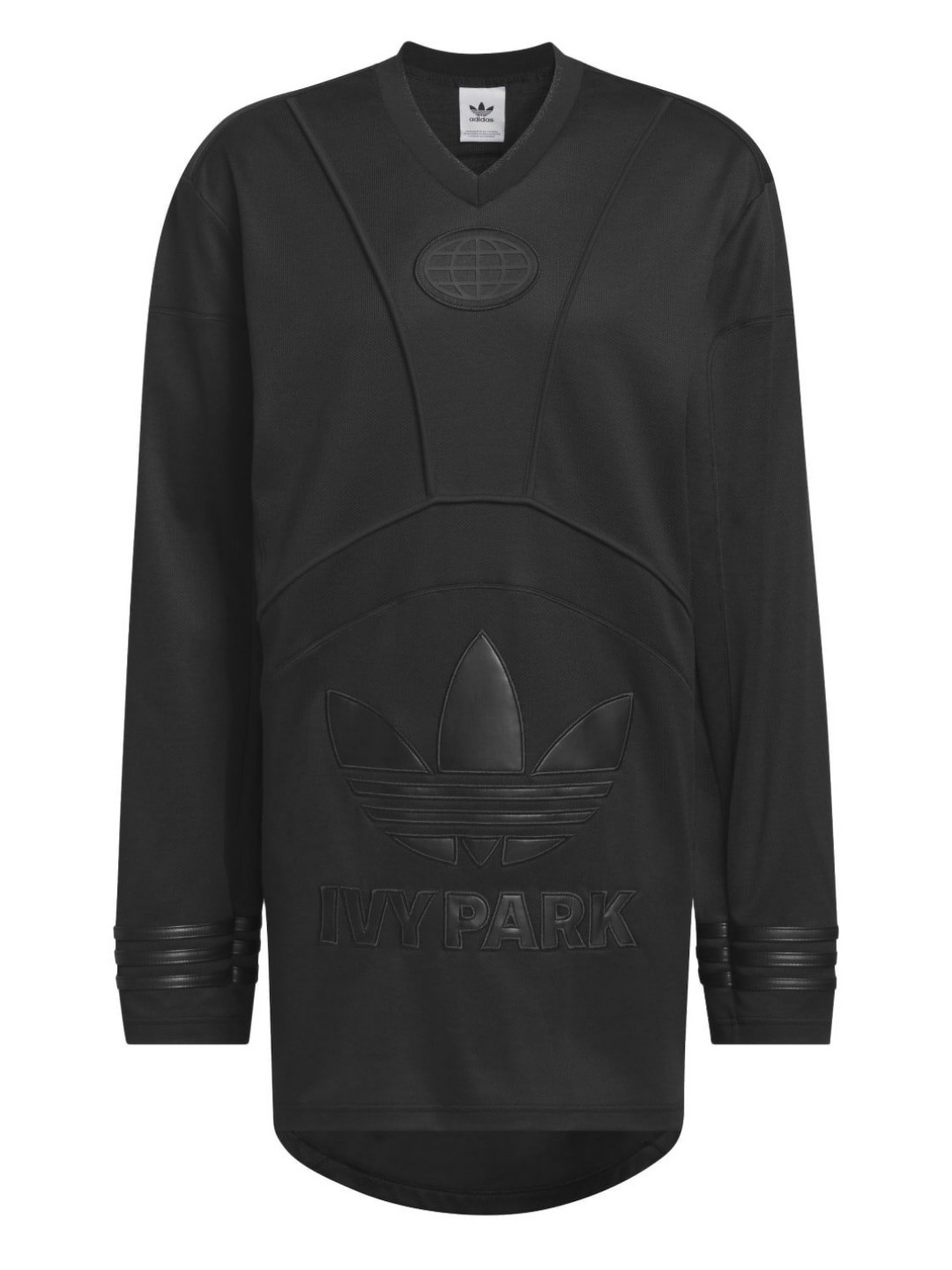 

ADIDAS Originals Unisex V-Neck Raw Edge T-shirt, Black