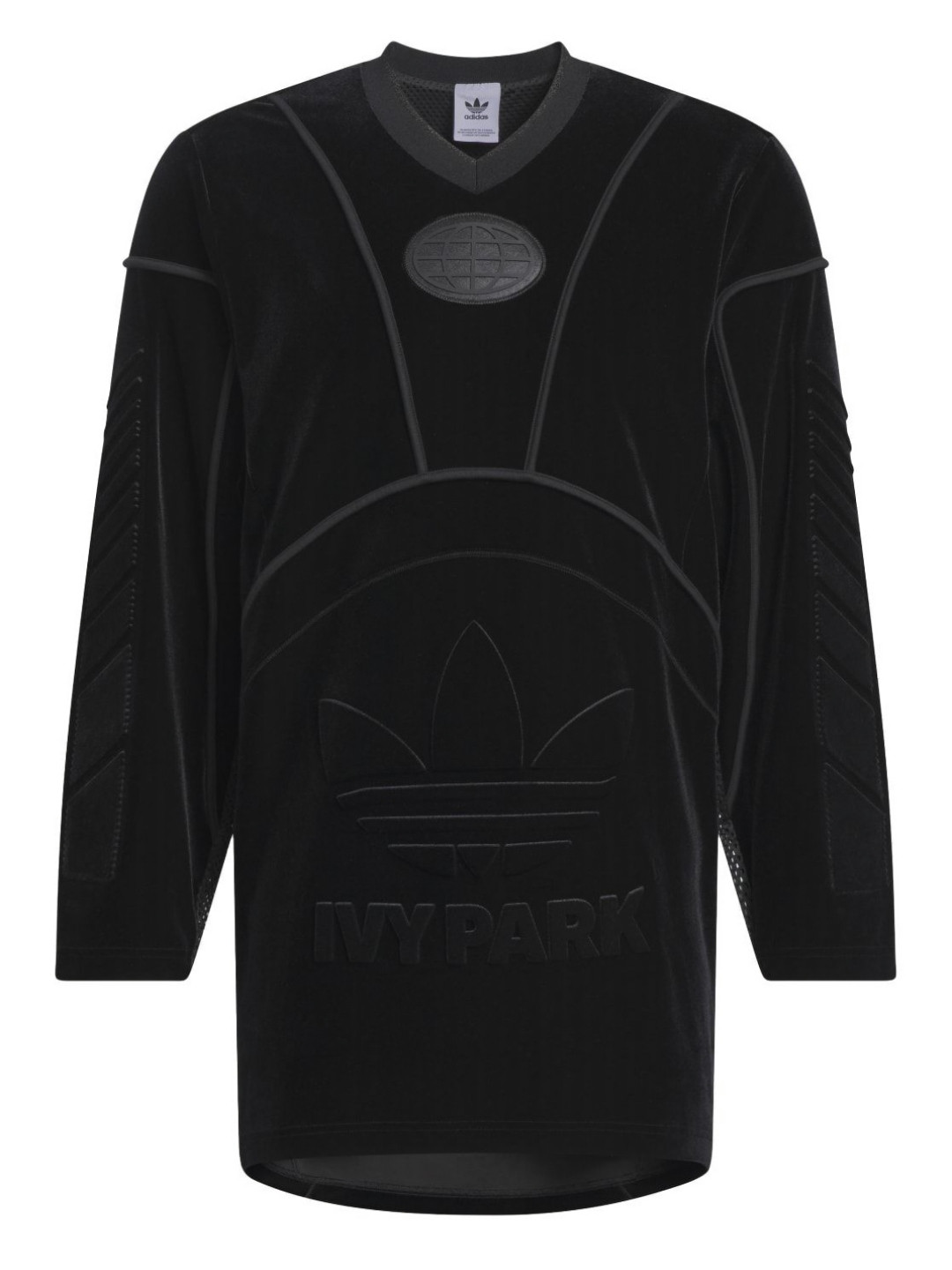 

ADIDAS Originals Unisex Henley Neck Raw Edge T-shirt, Black