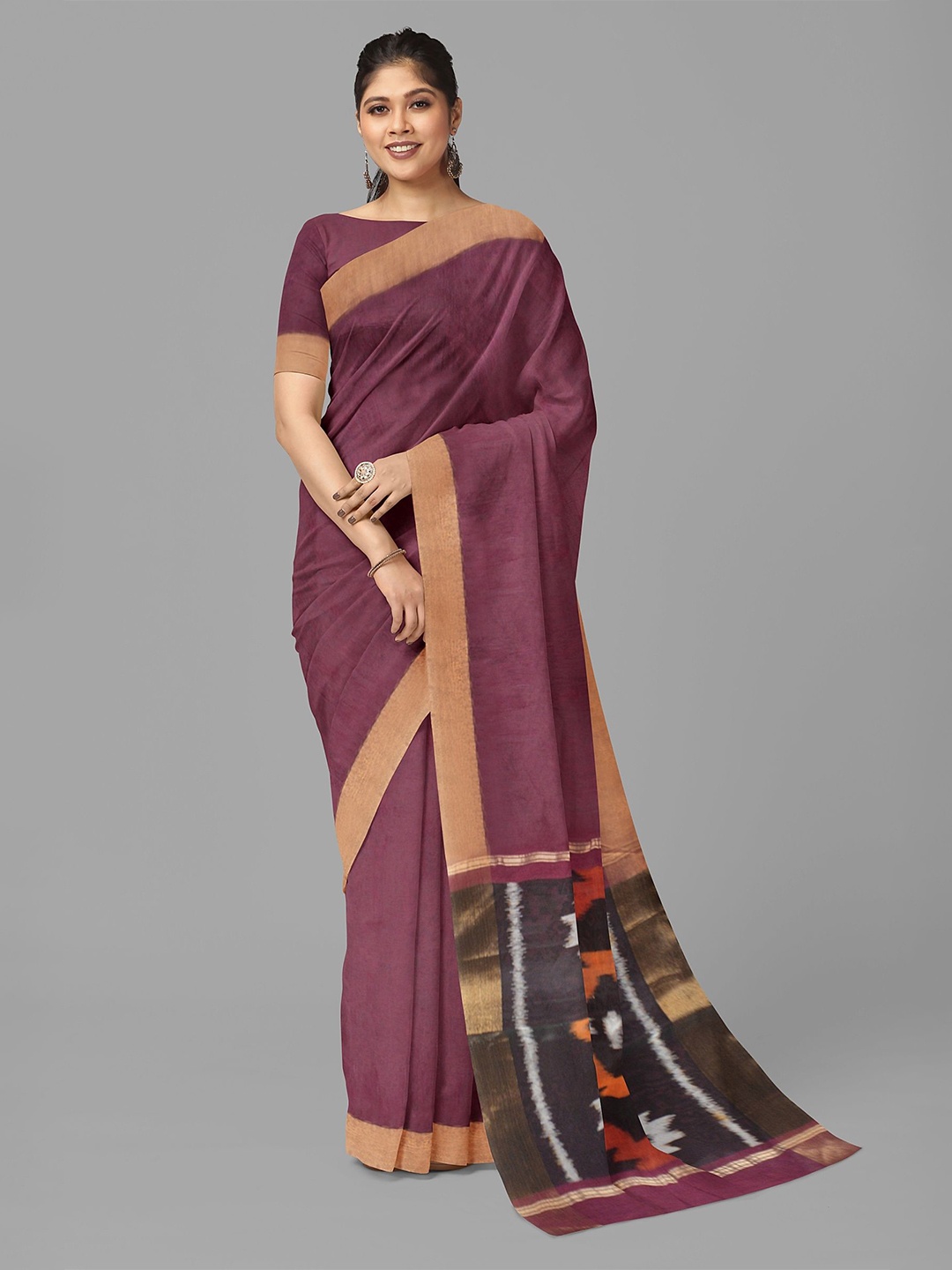 

The Chennai Silks Woven Design Maheshwari Saree, Maroon