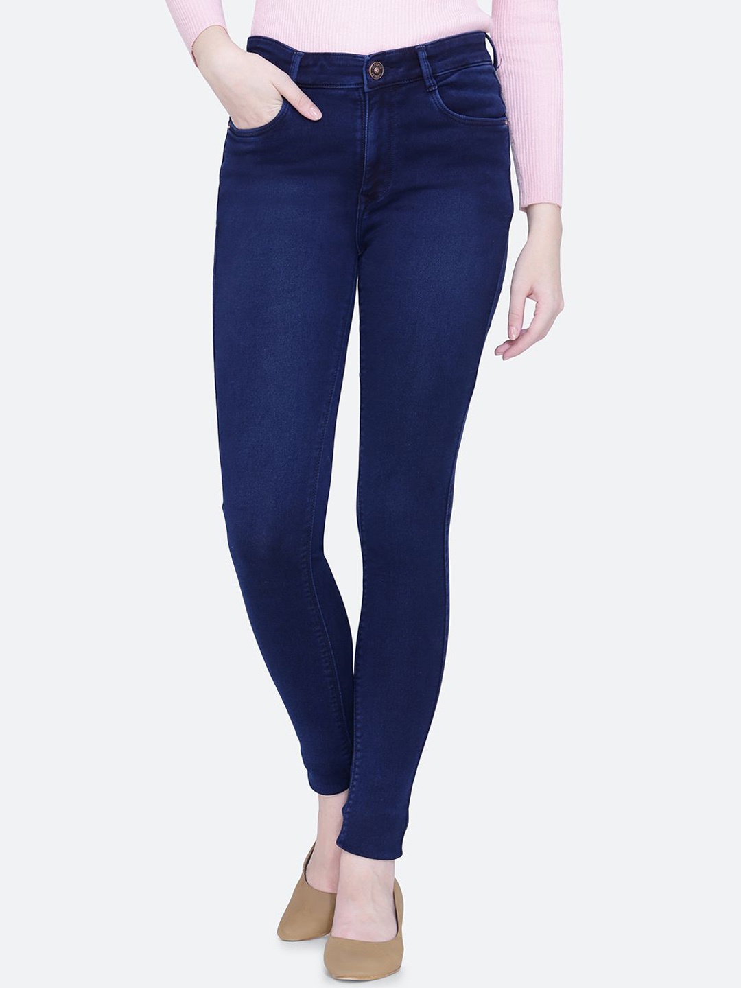 

FCK-3 Women Hottie High-Rise Regular Fit Stretchable Jeans, Navy blue