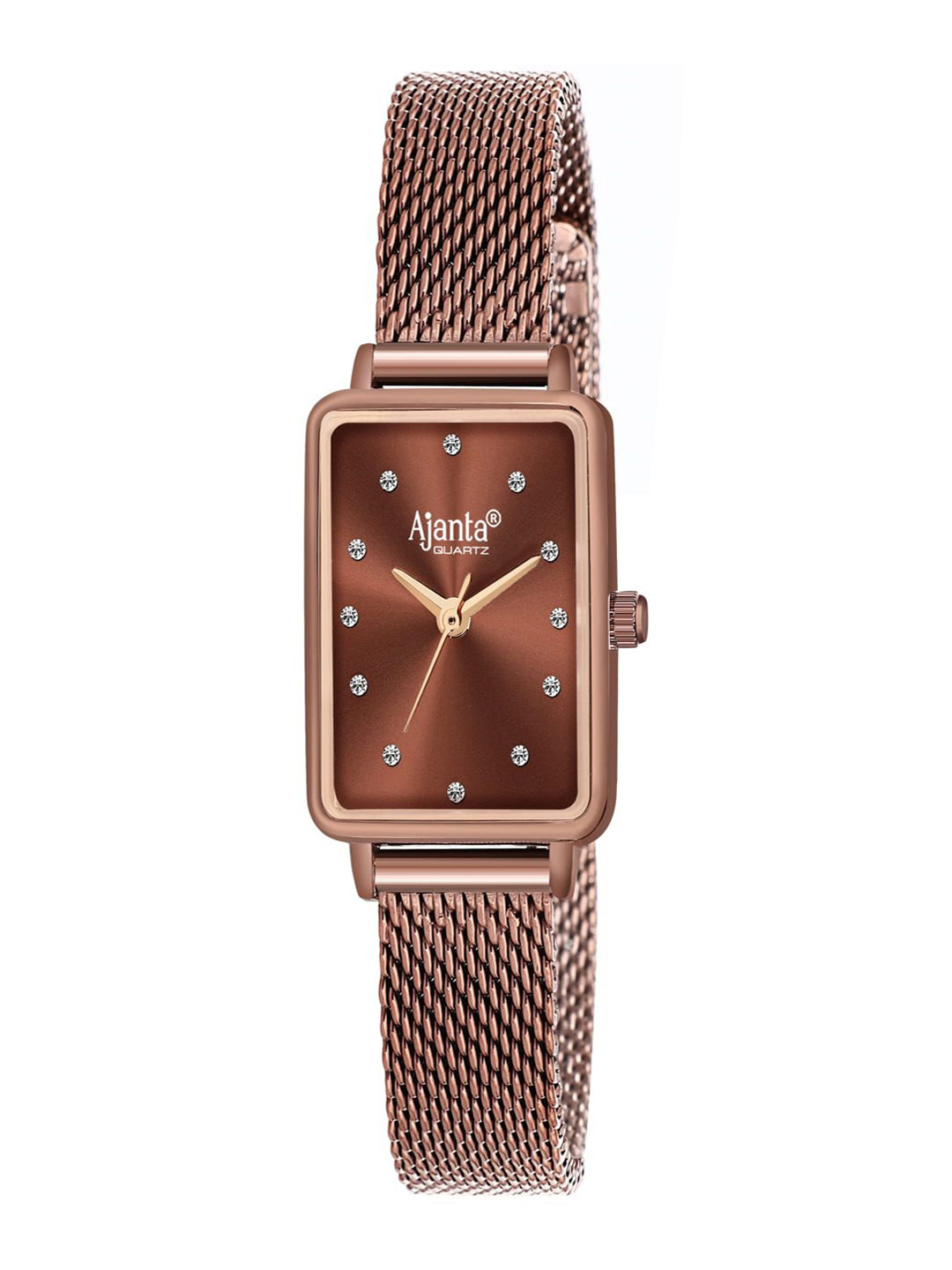 

Ajanta Quartz Women Dial & Stainless Steel Straps Analogue Watch AWC128ESL 2, Rose gold