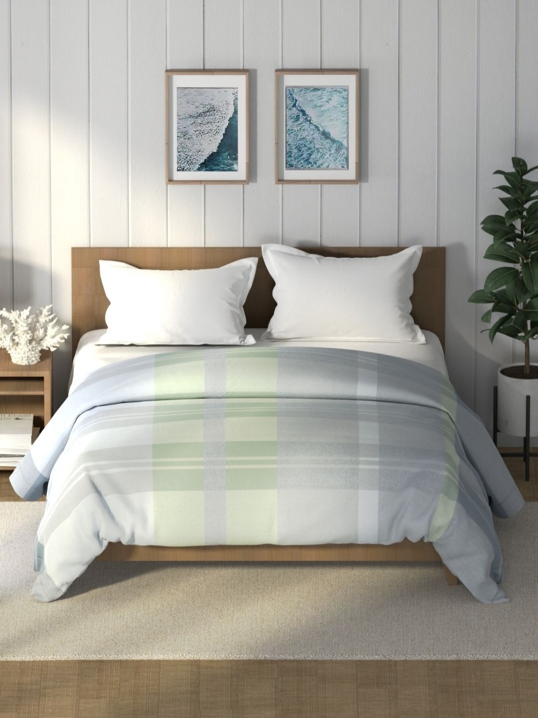 

Nautica Raymarine Grey Geometric Printed Pure Cotton AC Room 120 GSM Double Bed Comforter