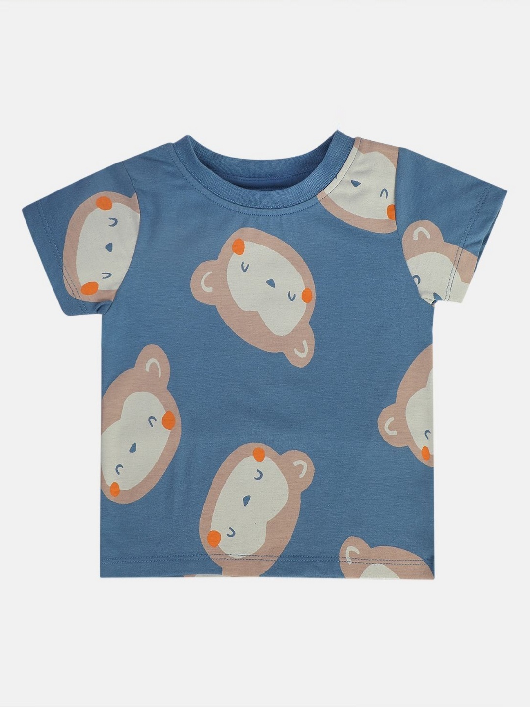 

MINI KLUB Boys Conversational Printed Round Neck Cotton T-shirt, Blue