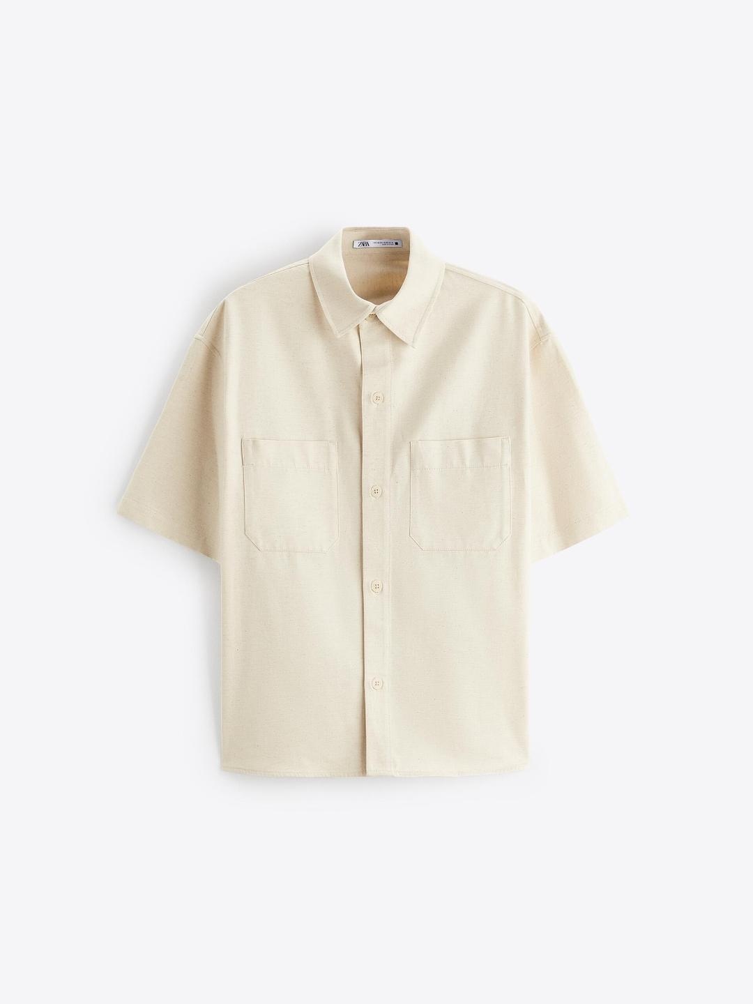 

ZARA Men Beige Shirts