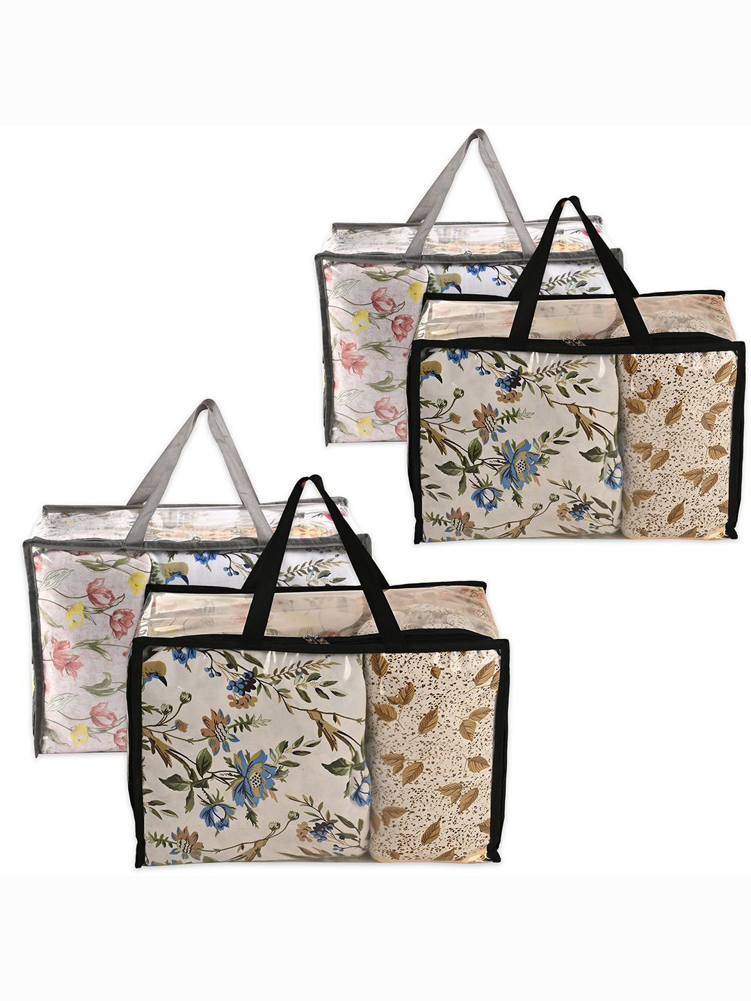 

Kuber Industries Transparent 4 Pieces Reusable Drawer Organisers