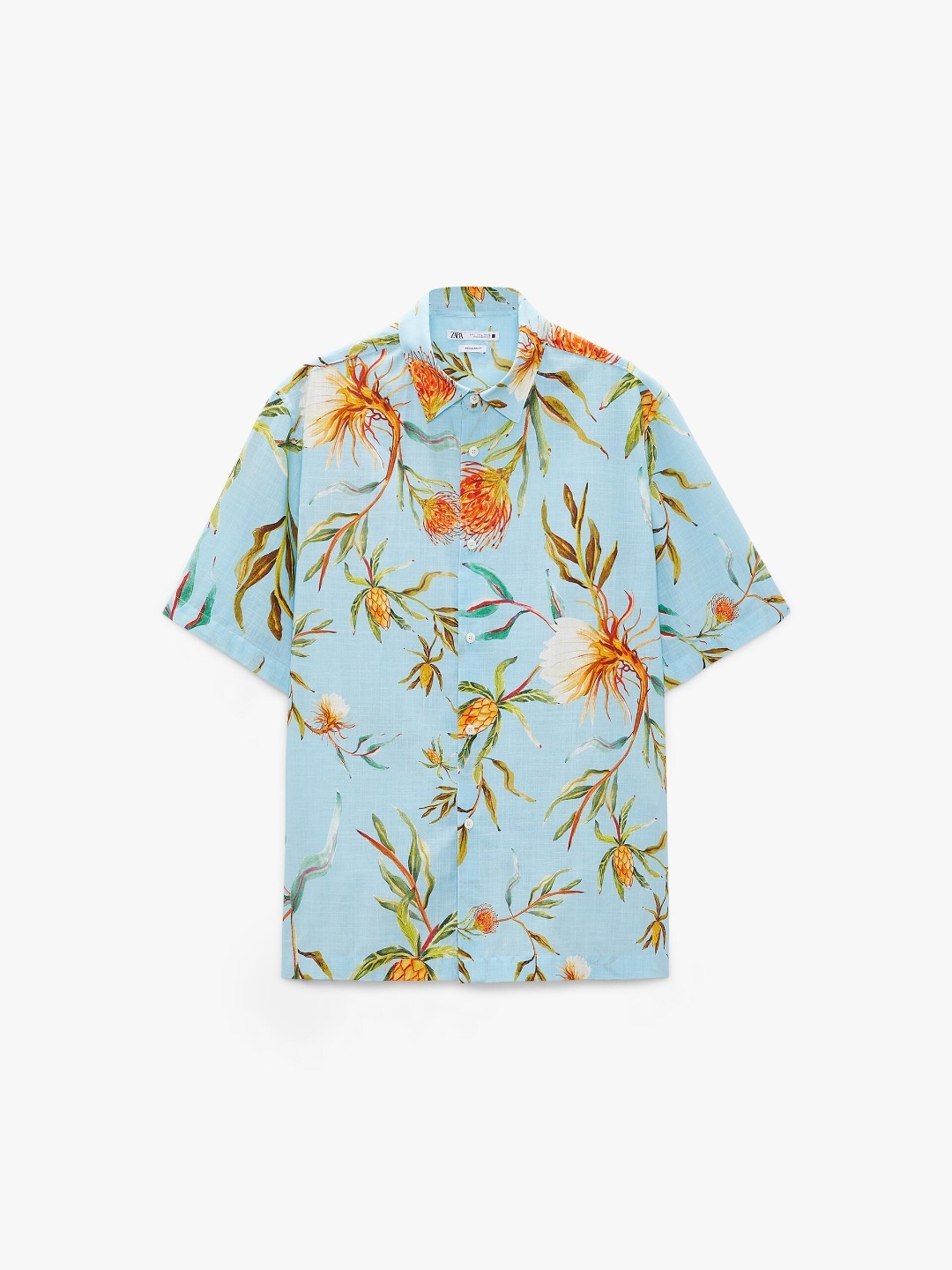 

ZARA Men Turquoise Blue Shirts