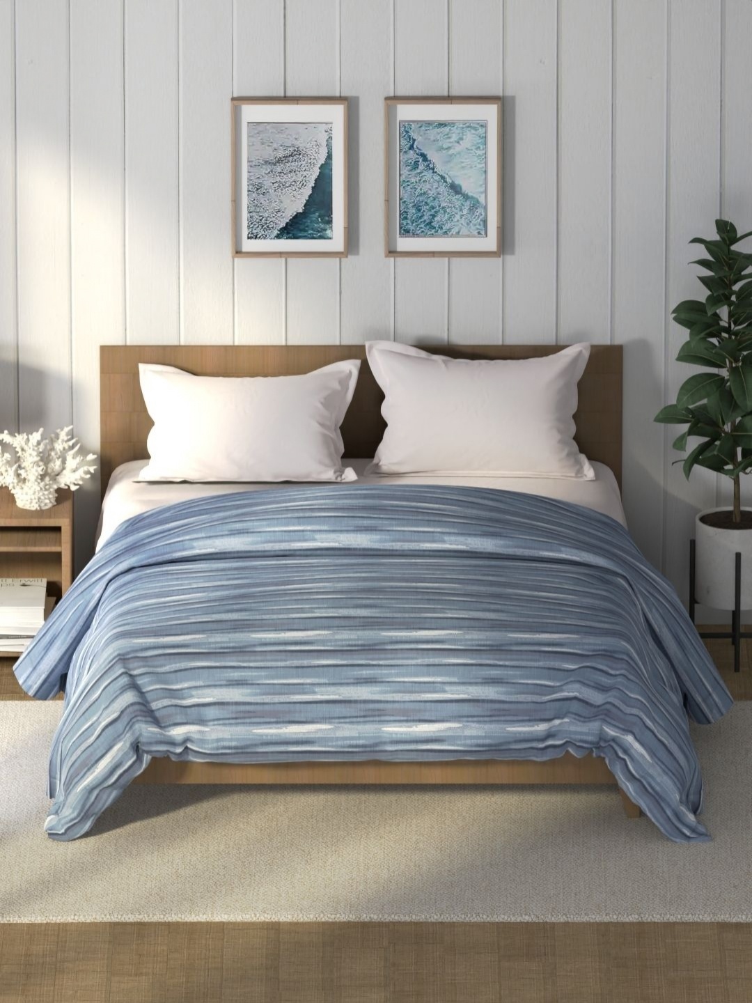 

Nautica Raymarine Blue Printed Pure Cotton AC Room 120 GSM Double Bed Comforter