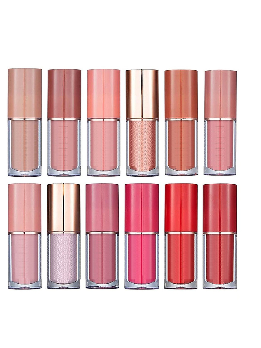 

Rsentera Set Of 12 Matte Velvet Lipstick 2.5 ml Each-01 -02-03-04-05-06-07-08-09-10-11-12, Red