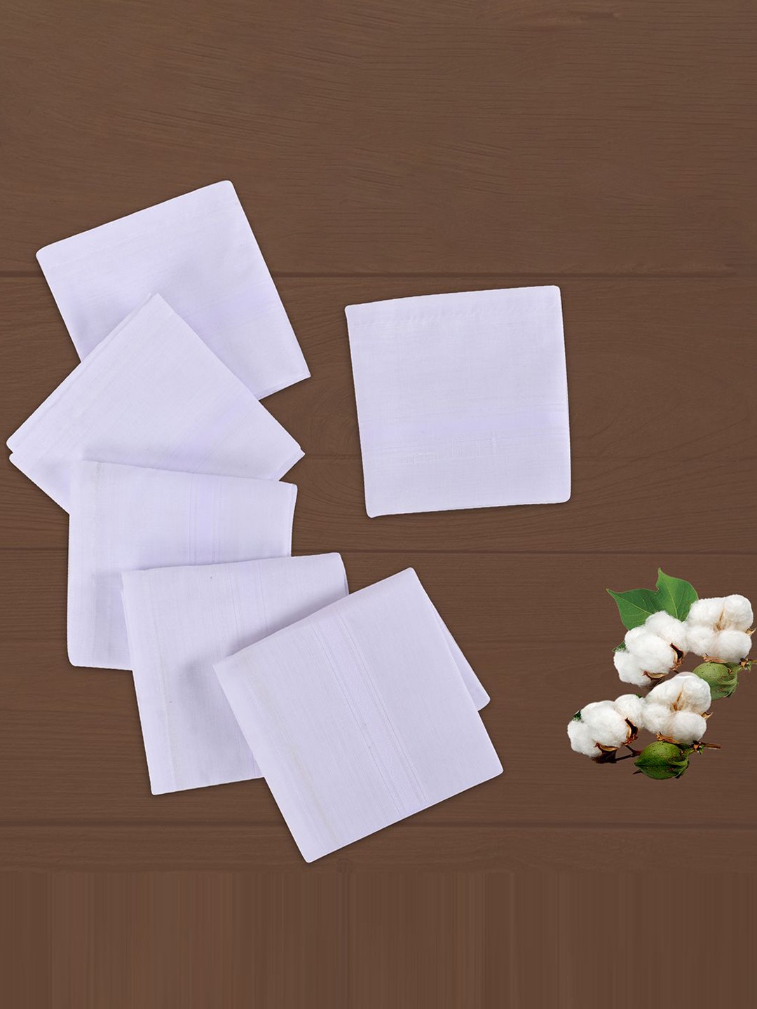 

Kuber Industries Men Pack Of 6 Pure Cotton Reusable Handkerchiefs, White