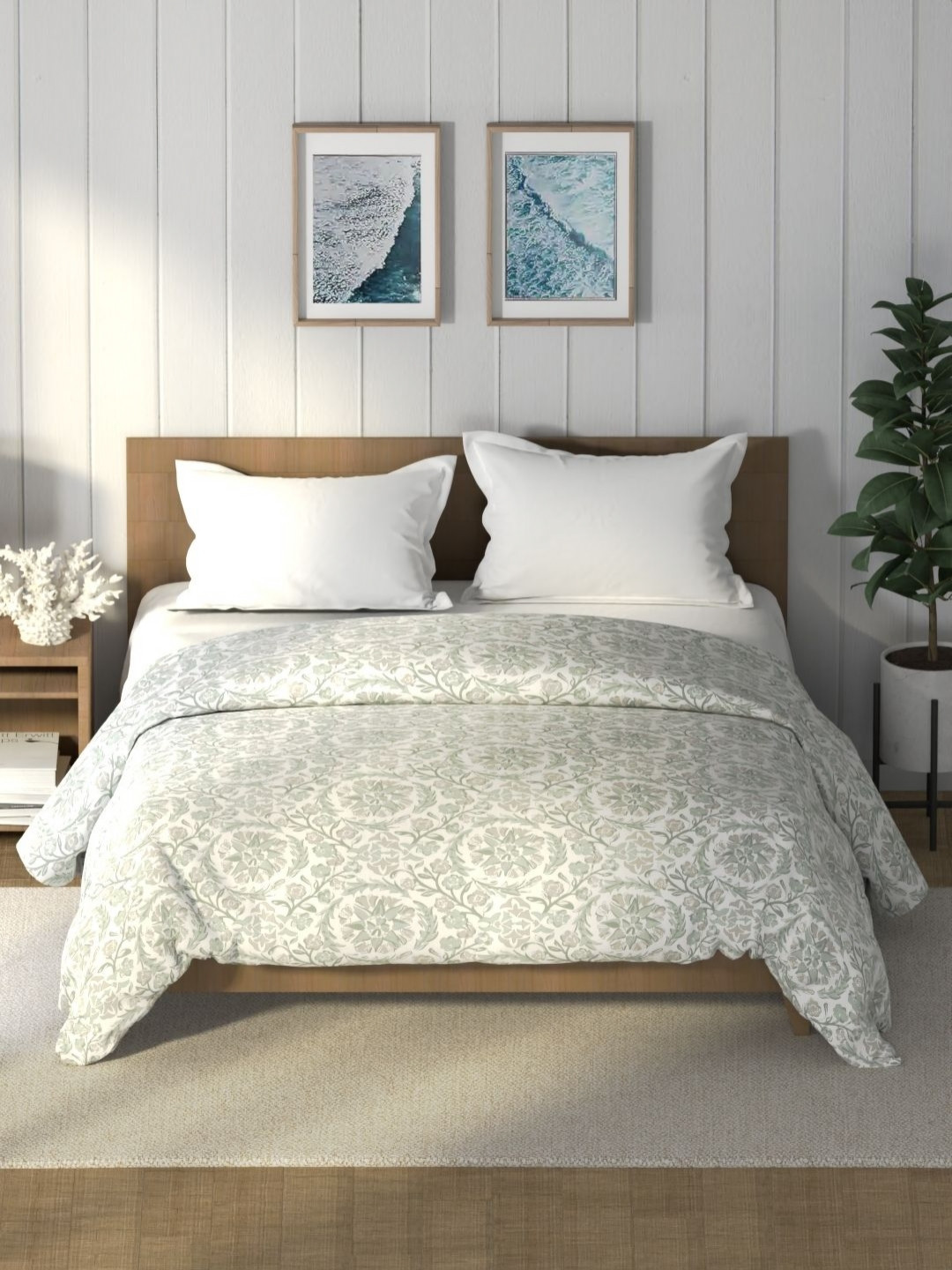 

Nautica Raymarine Green Floral Printed Pure Cotton AC Room 120 GSM Double Bed Comforter