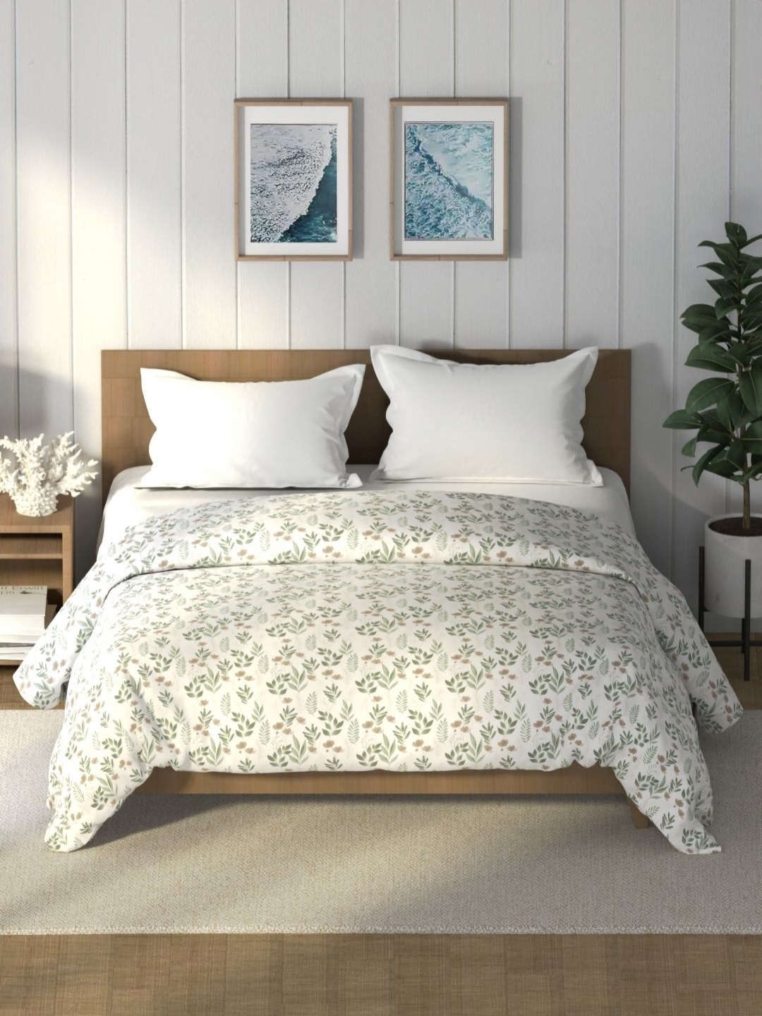 

Nautica Raymarine Green Floral Printed Pure Cotton AC Room 120 GSM Double Bed Comforter