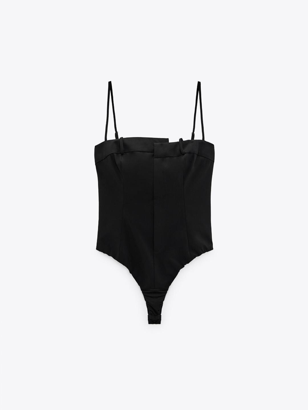 

ZARA Women Black Bodysuit