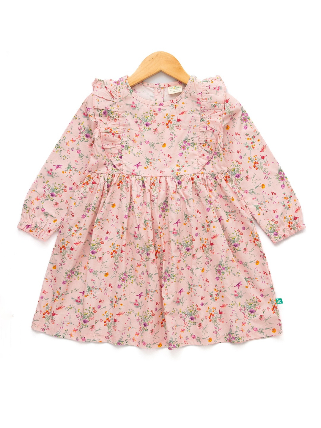 

JusCubs Girls Floral Print A-Line Dress, Pink